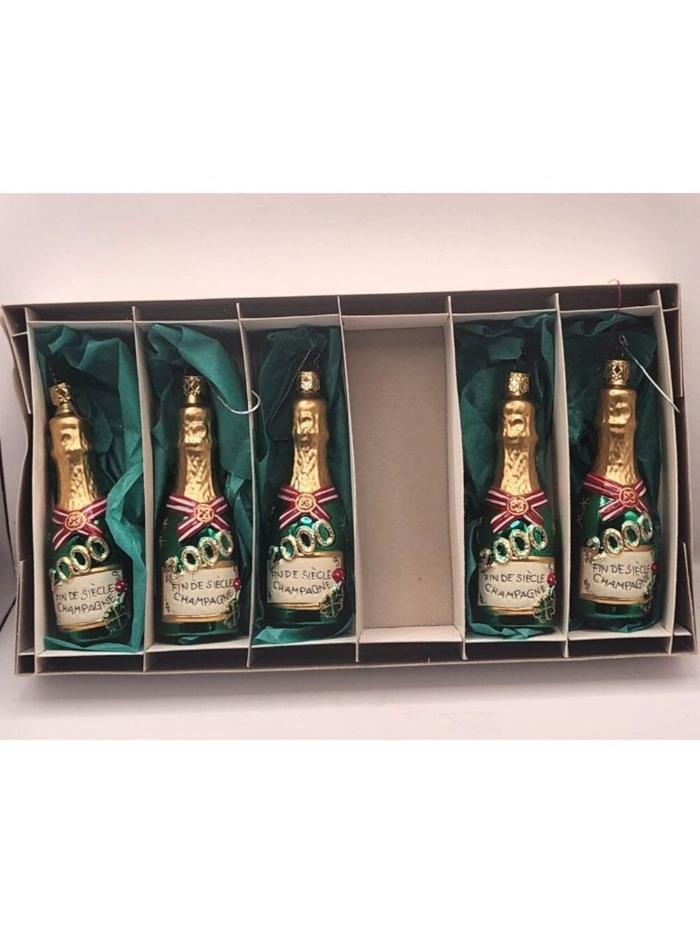 Inge-Glas "Fin de Siècle" champagne bottle ornaments